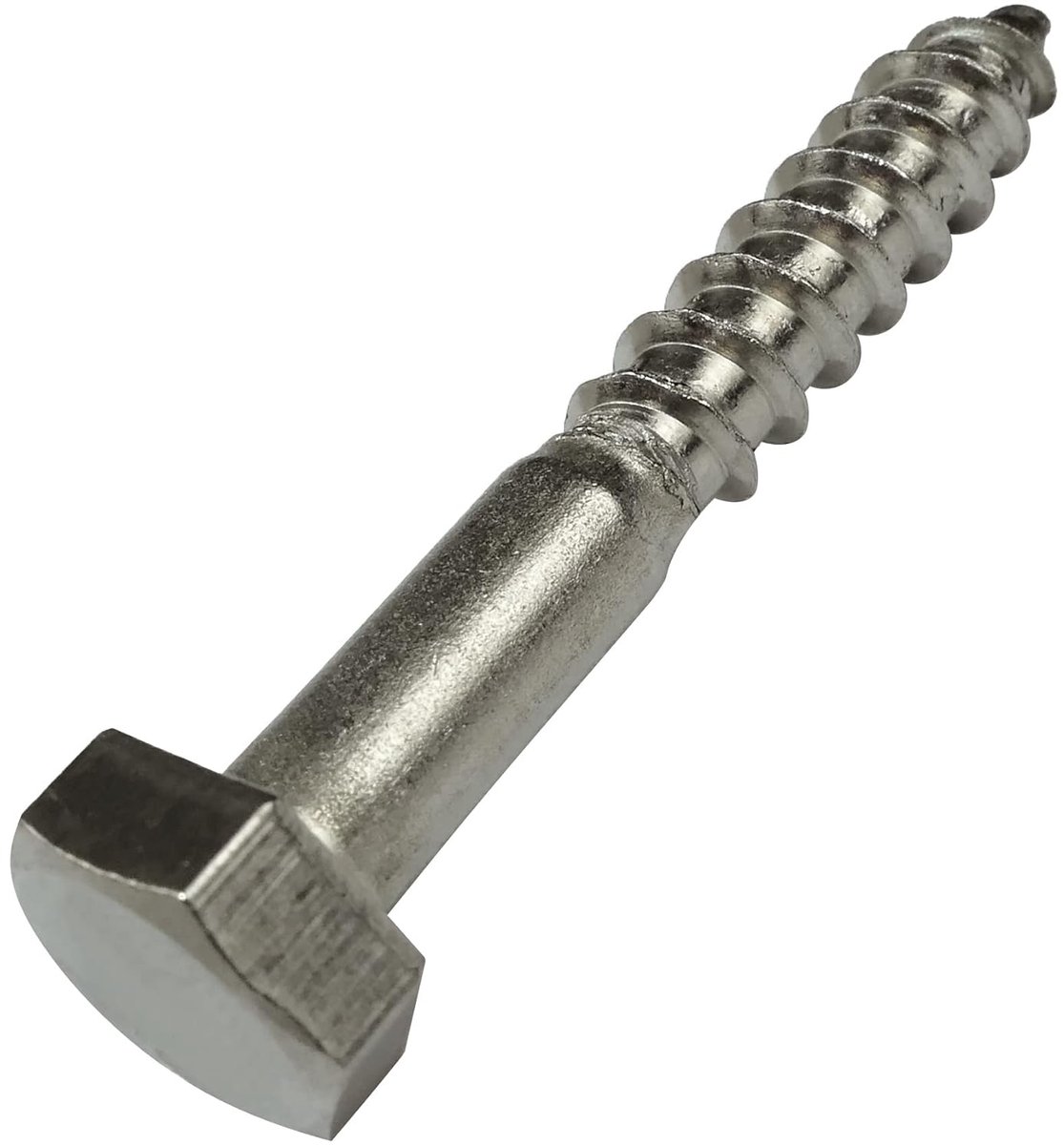 Houtschroeven hex kop Ø6x40mm - zelftappend - RVS A2 - ideaal voor stevige bevestigingen - SnelShoppen