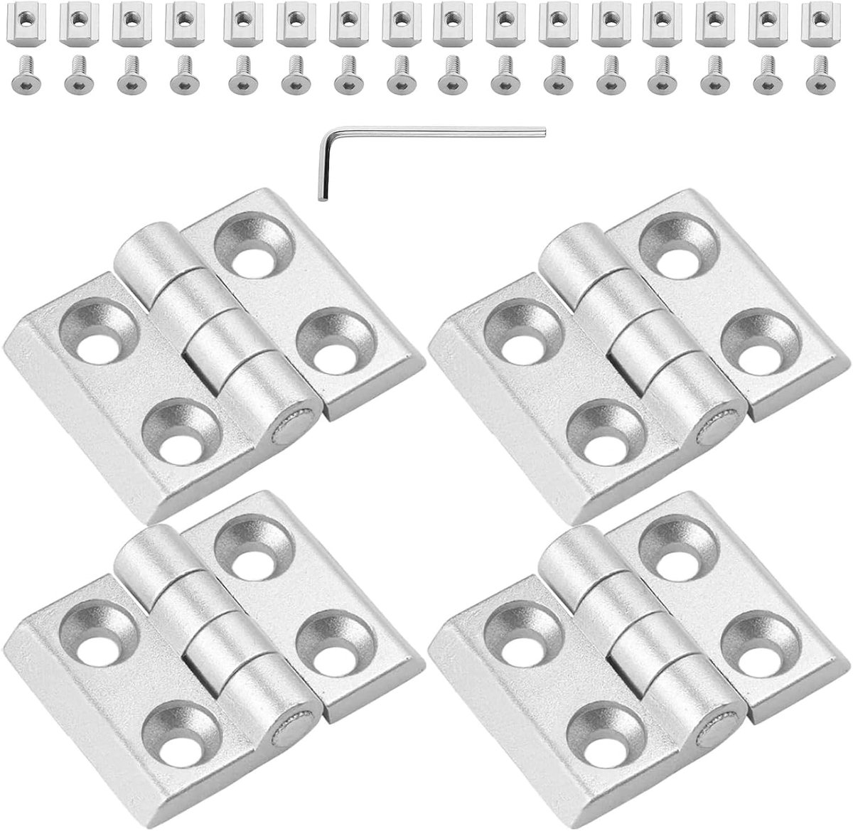 Vouwscharnier M4 6 mm - Aluminium profiel - Robuust en duurzaam - Perfect voor meubels - SnelShoppen