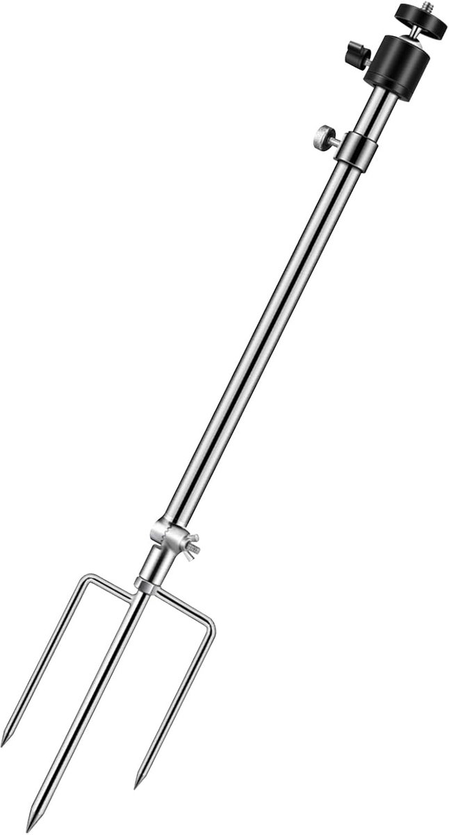 SnelShoppen - Game Camera Houder, Verstelbare Houder voor Nachtvissen, 61-86cm, 360° Verstelbaar RVS, Universele Draadverbinding 1/4"-20 (6mm) voor Na