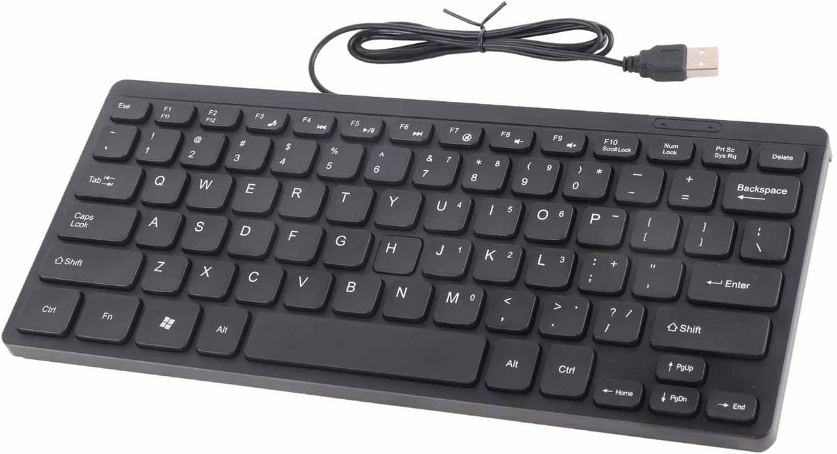 Ultradun Multimedia Numeriek Toetsenbord Mini USB Bedraad K1000 - Compact Gaming-toetsenbord van Volledige Grootte voor Windows Computer Desktop Pc Notebook Laptop .