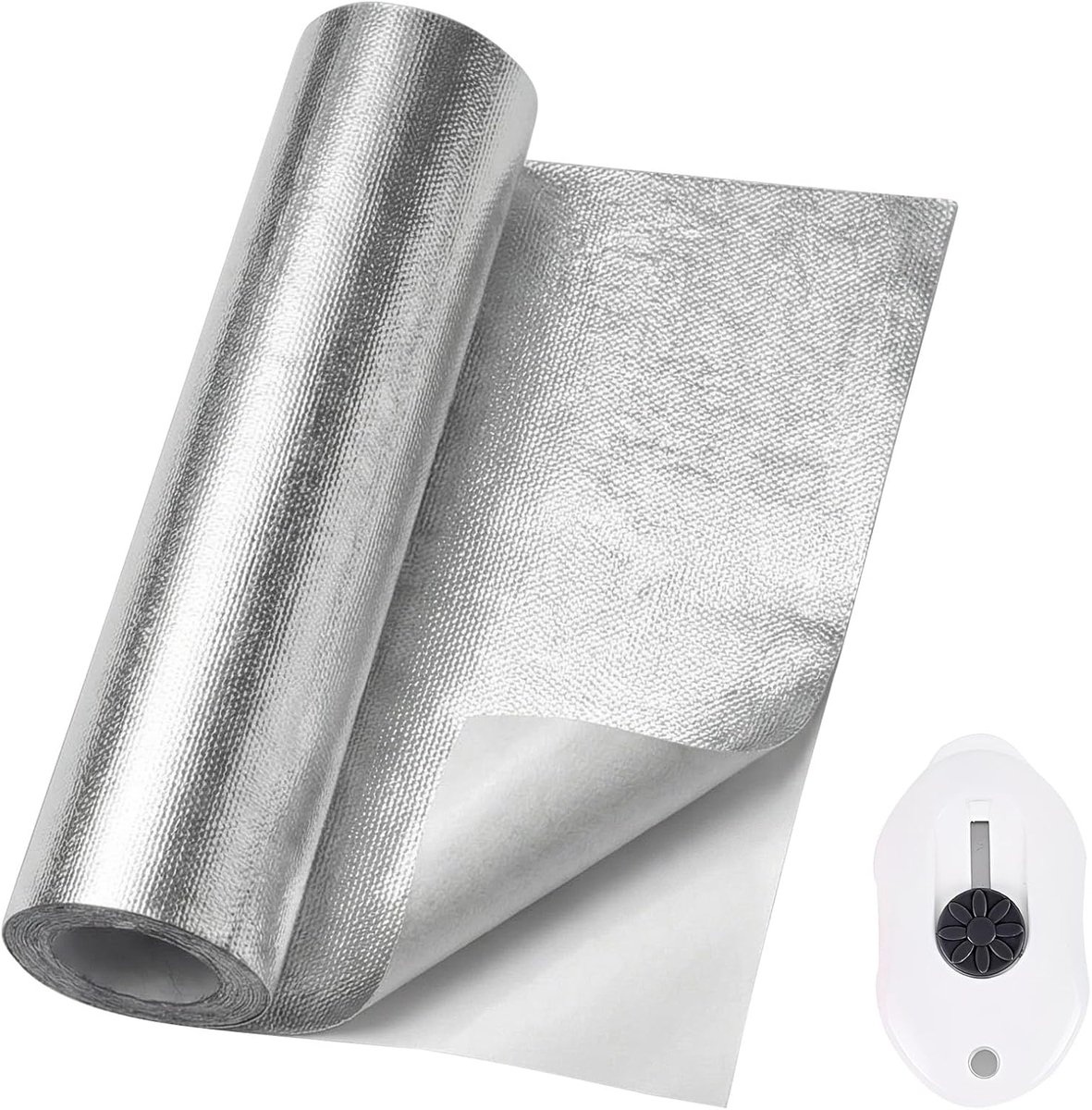 Aluminium hittebeschermingsmat 60 x 200 cm - zelfklevend - temperatuurweerstand 572 °C - ideaal voor slangen - ShopVlot