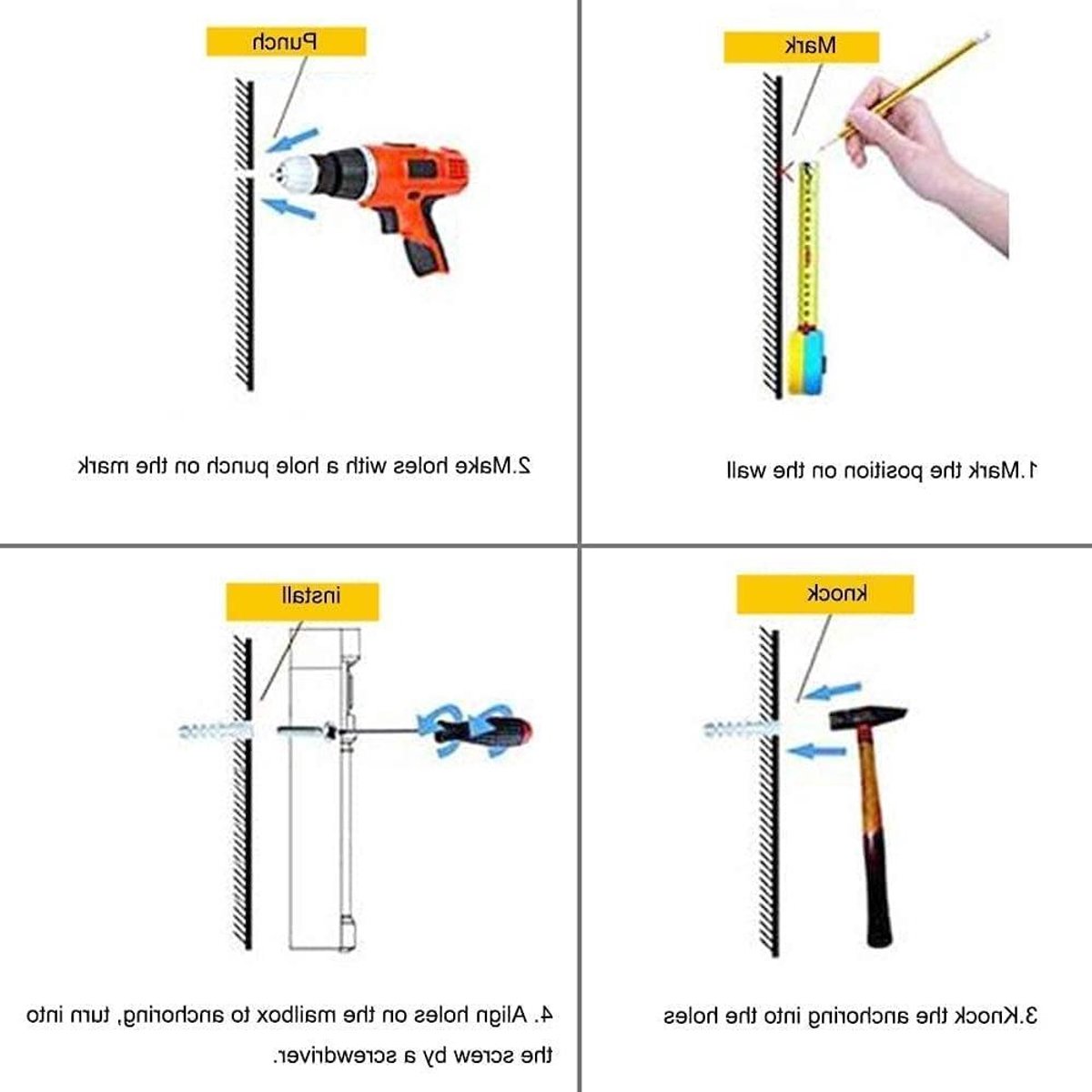 Afsluitbare brievenbus - Suggestiebox Stembus - Post Veilig Ontvangen - Weerbestendig IJzer - 39 x 12 cm - Zwart