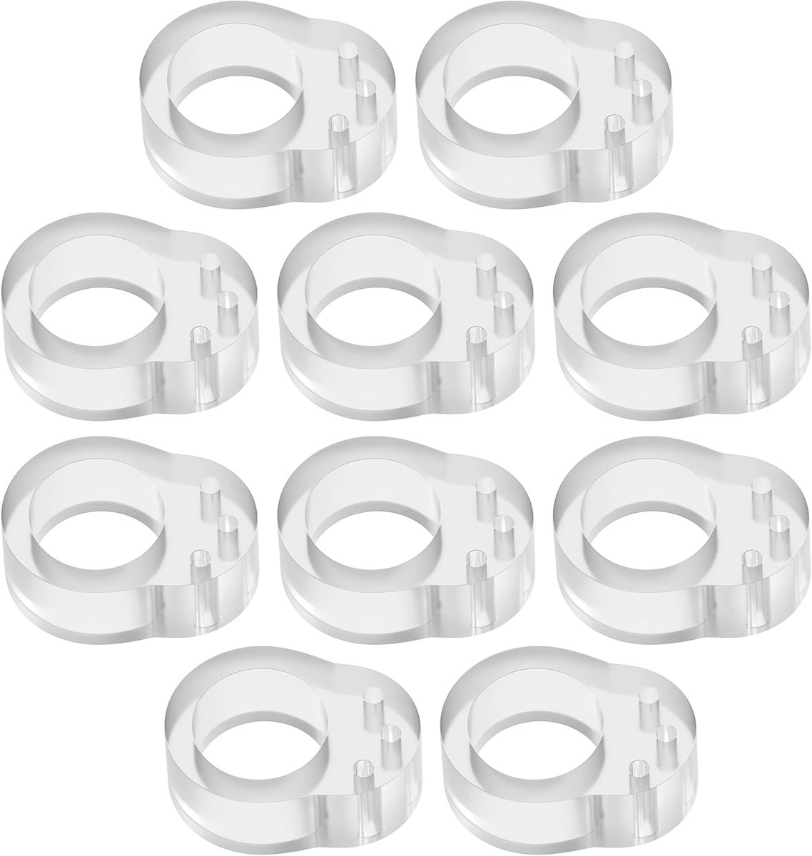 Deurhandgreep Buffers - Set van 10 - Transparant - Bescherming voor muren en meubels - ShopVlot
