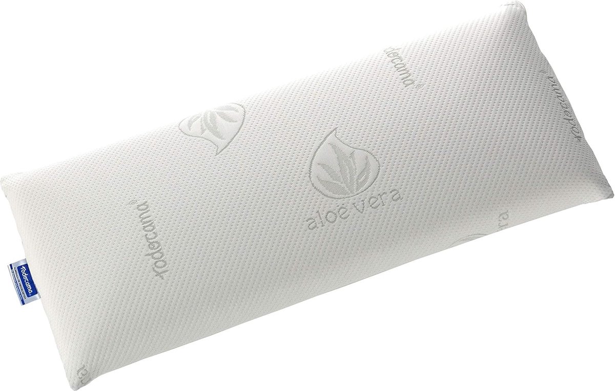 Visco elastisch kussen 67 cm - dubbelhoes met rits - alovera stof - warmte-regulerend, geschikt voor nekpijn - ShopVlot