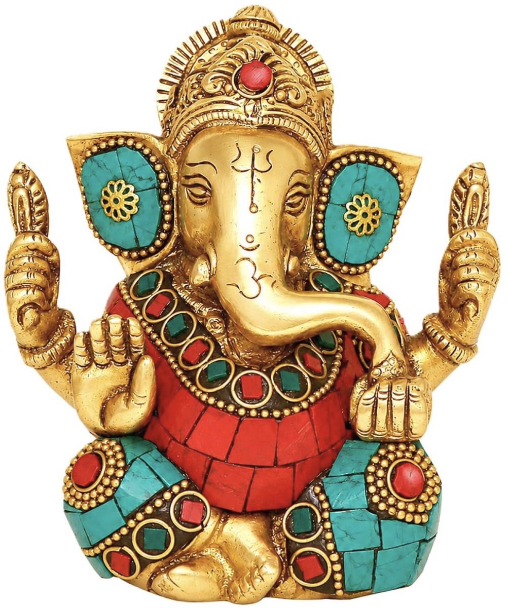 N3 Collecties Ganesha beeld - Messing - Metaal