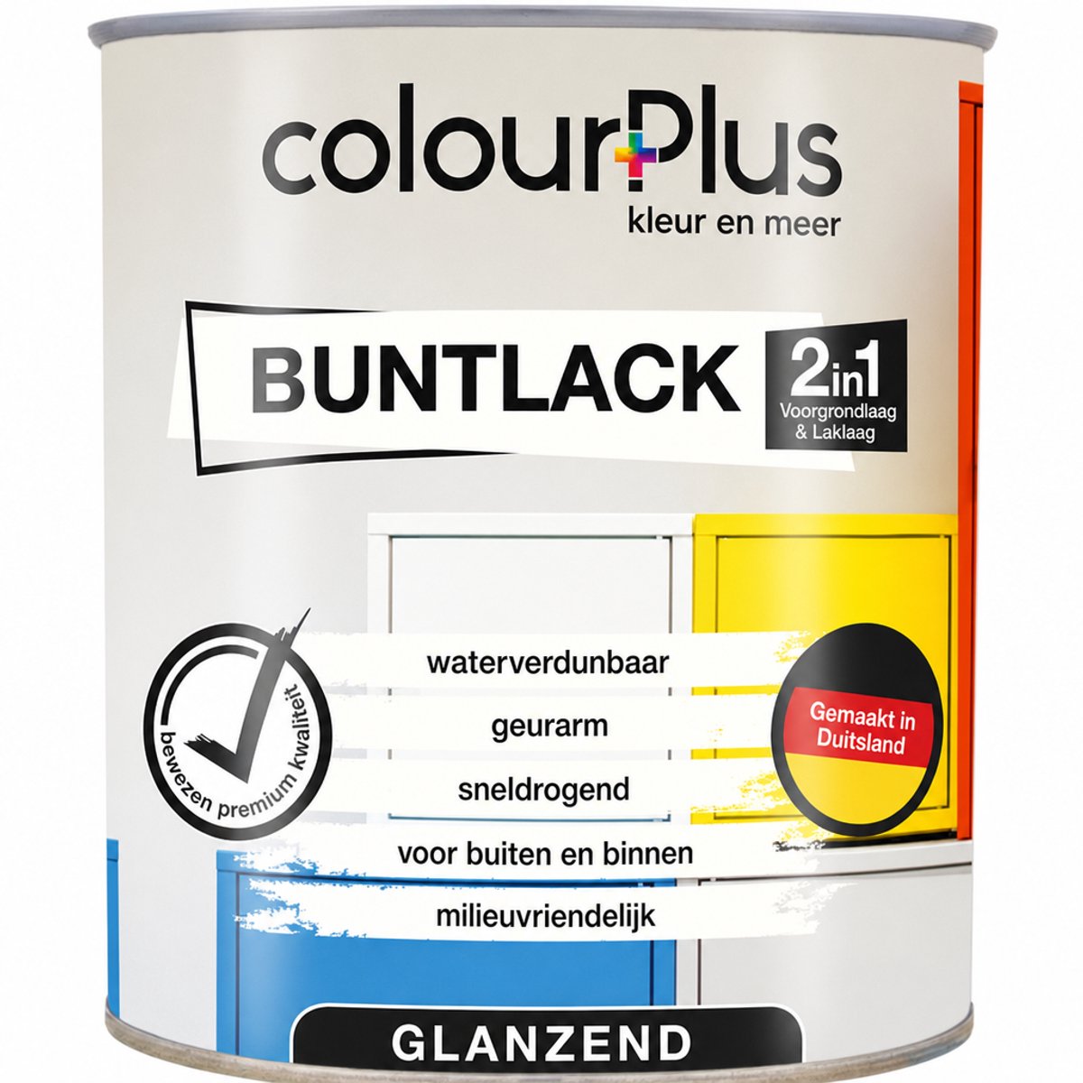 ColourPlus Lakverf - Dekkende Verf - Acrylverf - 2-in-1 - Weerbestendig - Glans - Blauw - 750ml