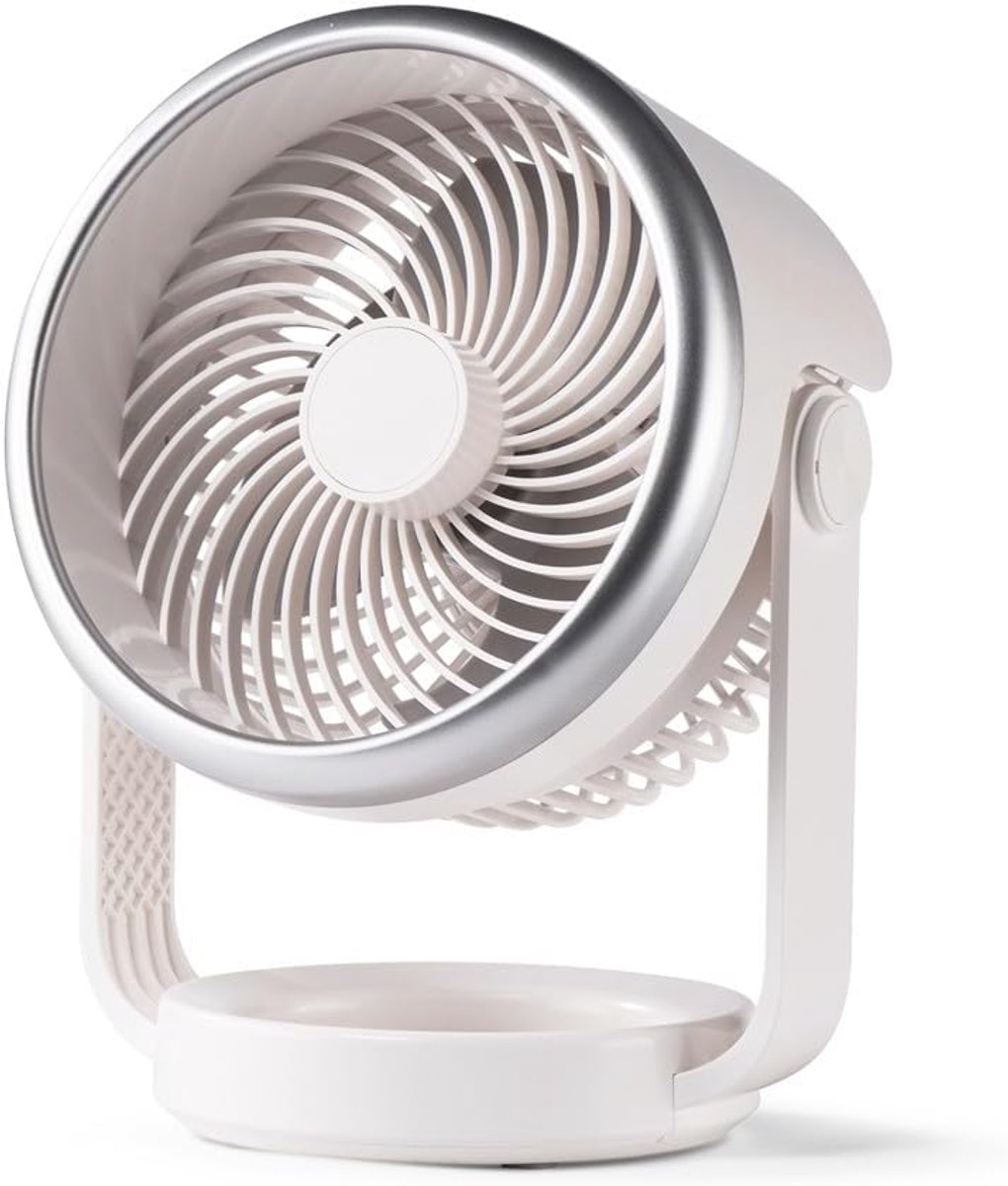 Tafelfan met oplaadbare batterij - 4 snelheden - compact en stil - ideaal voor bureau - ShopVlot