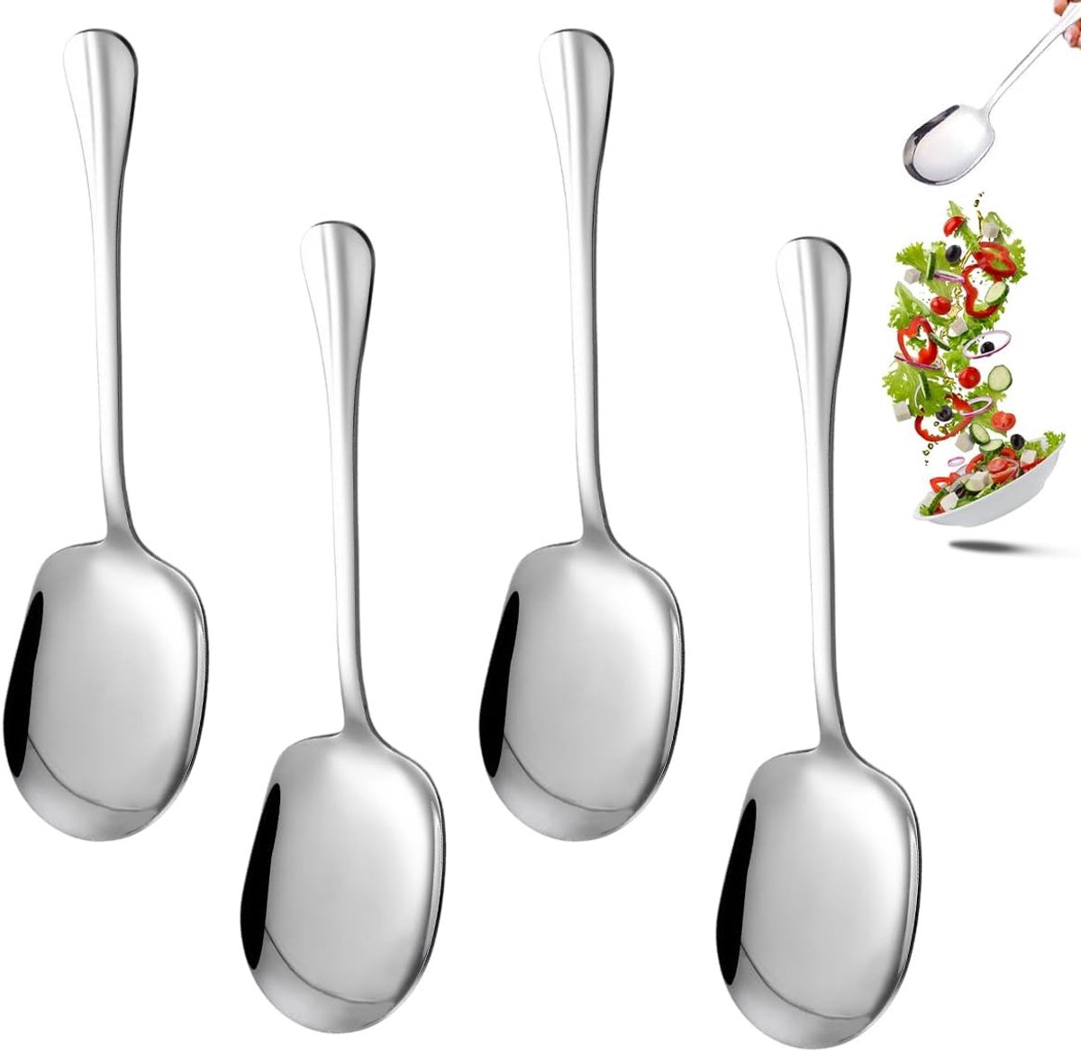 Serving lepel 20,5x6cm - RVS - Hoge kwaliteit - Ideaal voor feesten - ShopVlot
