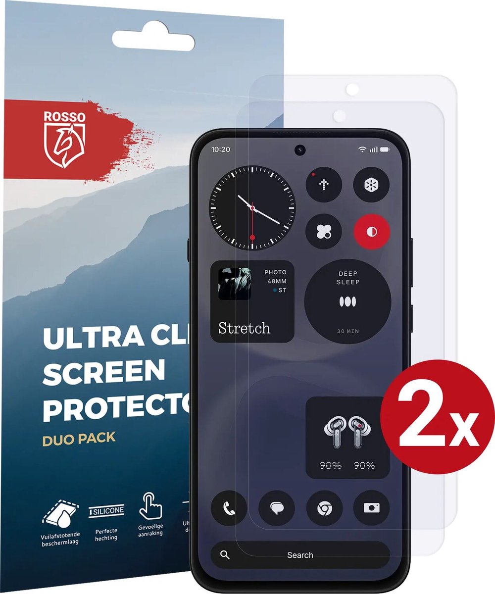 Rosso Screen Protector Geschikt voor Nothing Phone 4b | Ultra Clear Duo Pack | TPU Folie | Case Friendly Beschermfolie | 2 Stuks