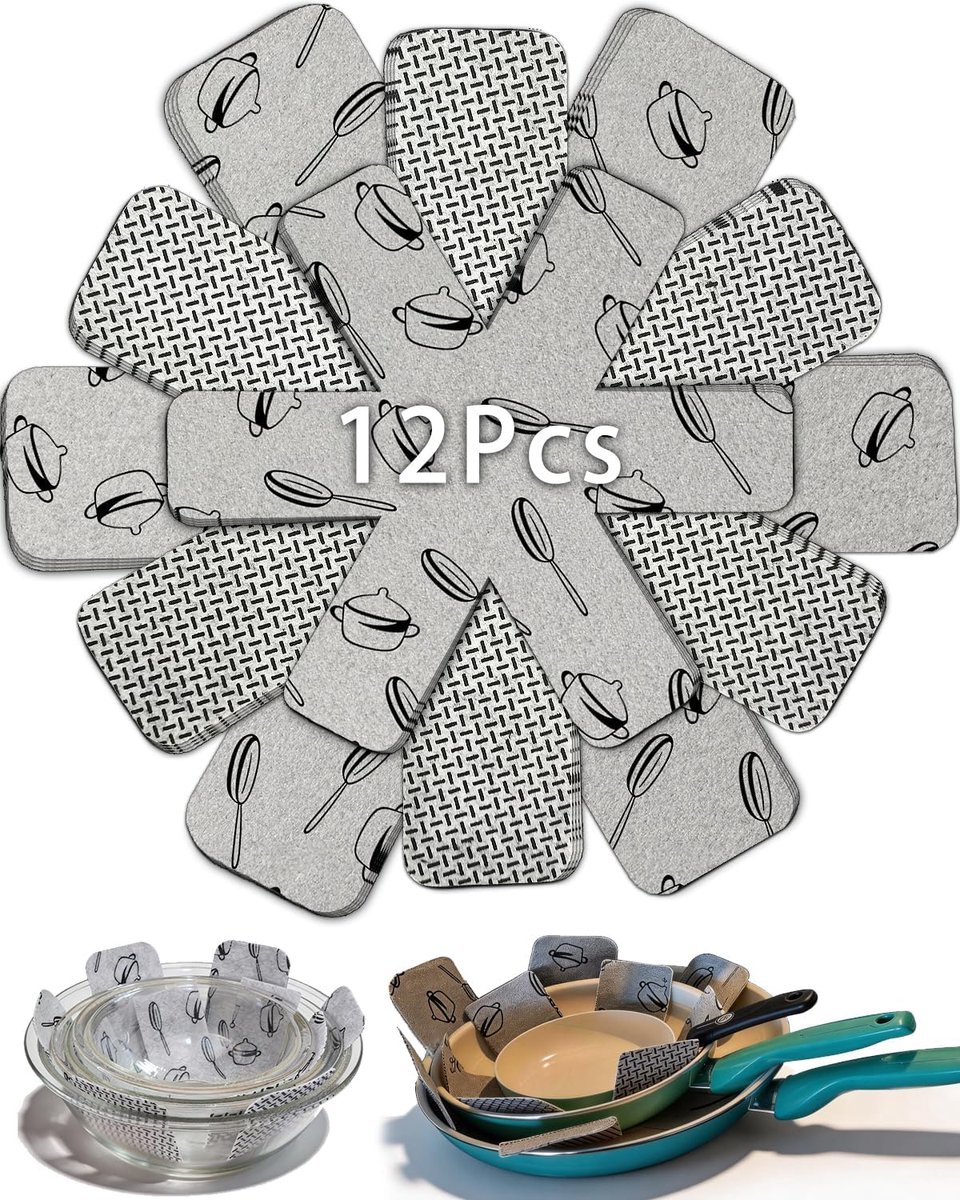 Potbeschermers 12 stuks - Vilt gepadded - Premium kwaliteit - Beschermt tegen krassen - ShopVlot