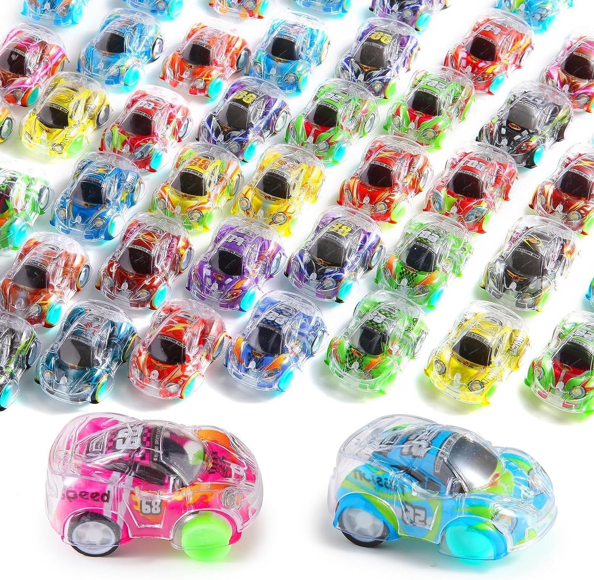 Verjaardagscadeaus voor Kinderen - 50 Stuks Mini Auto's als Tombola Prijzen, Piñata Vullingen en Speelgoed voor Feestjes