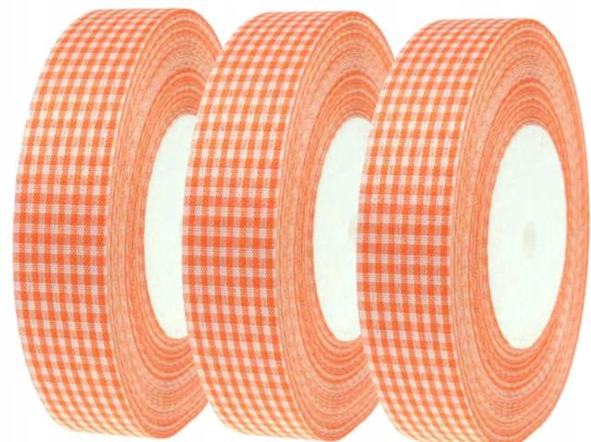 Decoratieve Lintjes in Ruitpatroon - 2,5 cm Breed
