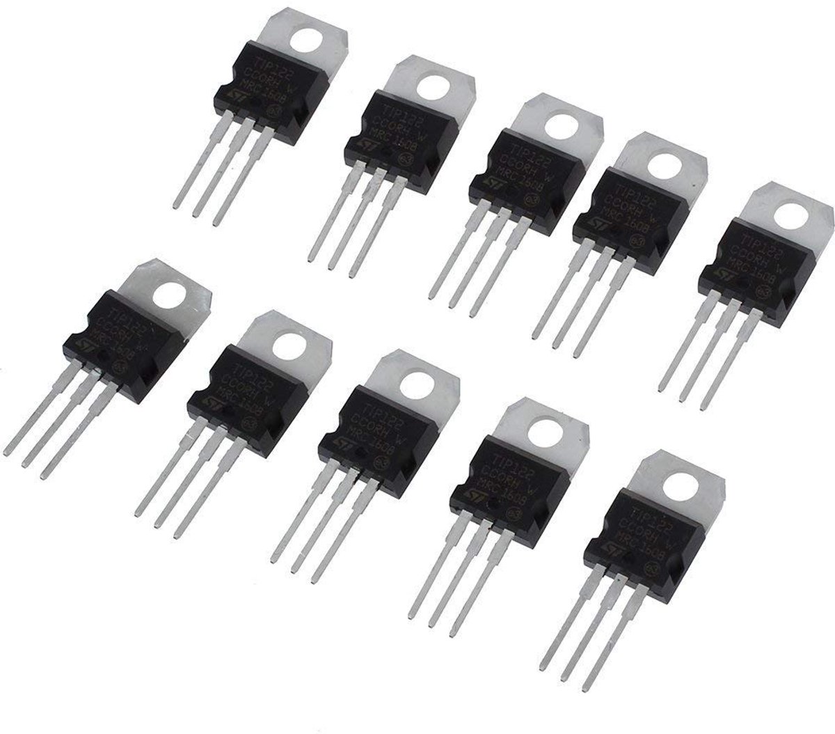Transistor TIP122 10 stuks - 100V, 5A - Darlington uitvoering - Ideaal voor elektronica projecten - ShopVlot