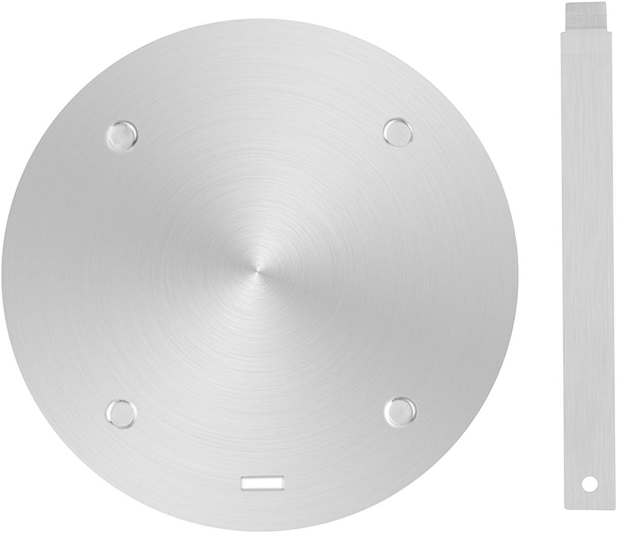 Hitteverdeler 24 cm - RVS plaat voor alle kookplaten - Inclusief afneembare handgreep - ShopVlot