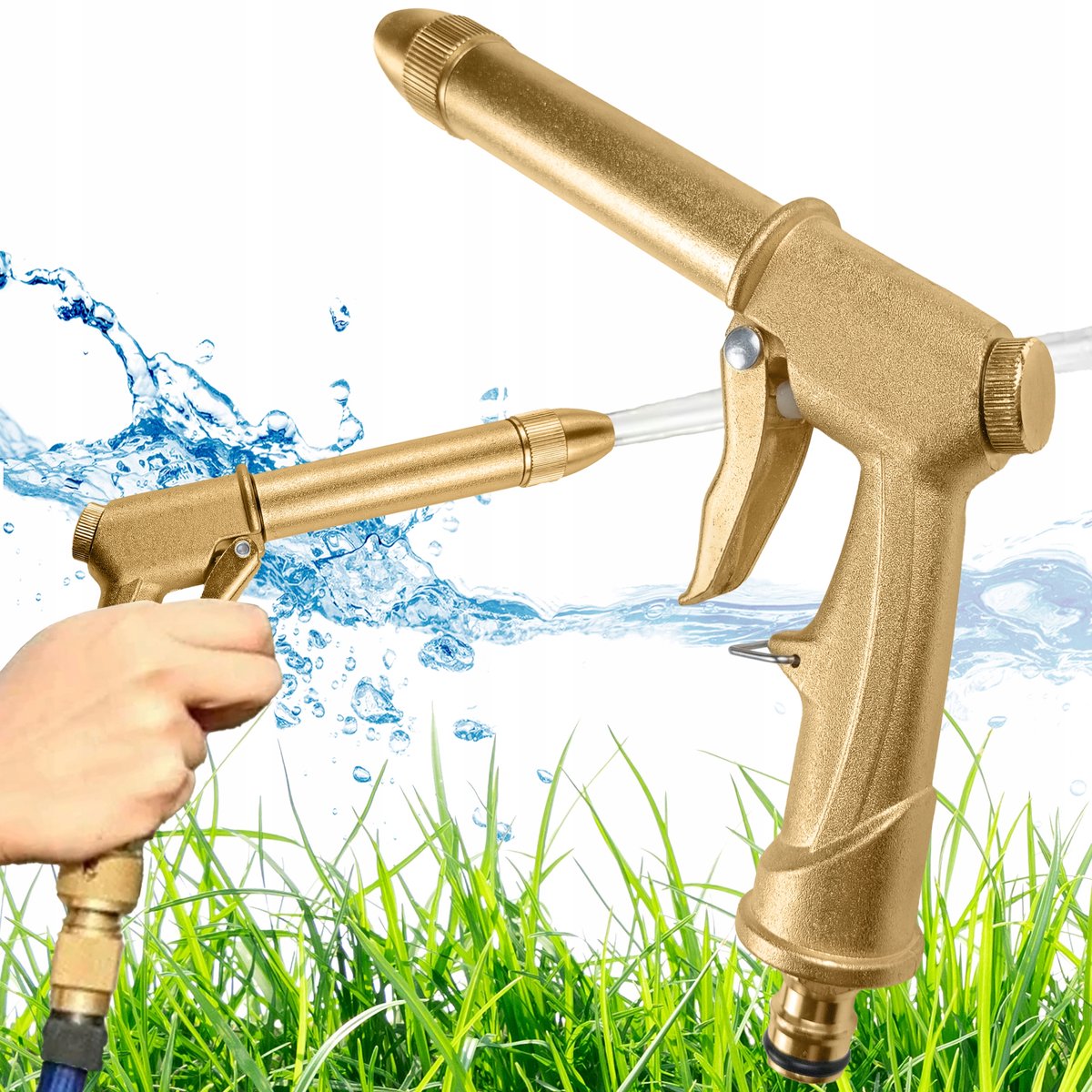 Metalen tuinslangspuitpistool - 4 functies, verstelbaar