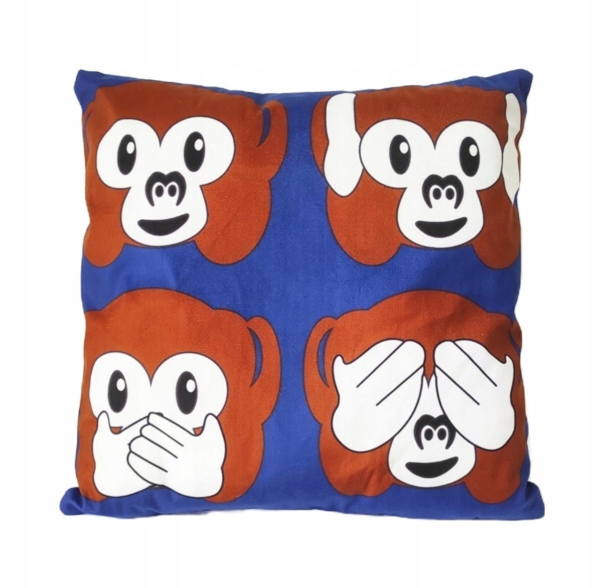 Decoratieve Fluwelen Sierkussen 45x45cm - Aap Emoji