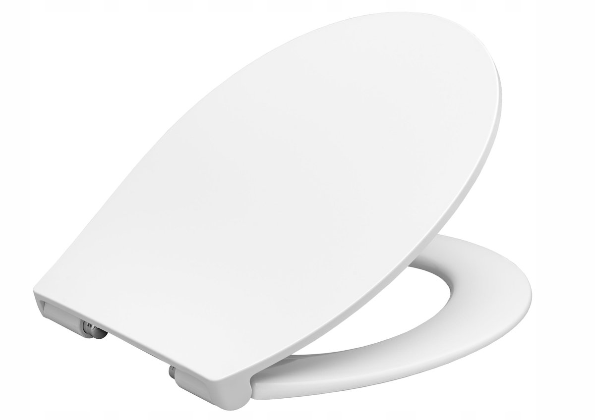 Merkloze WC-bril, wit, soft-close, slank ontwerp