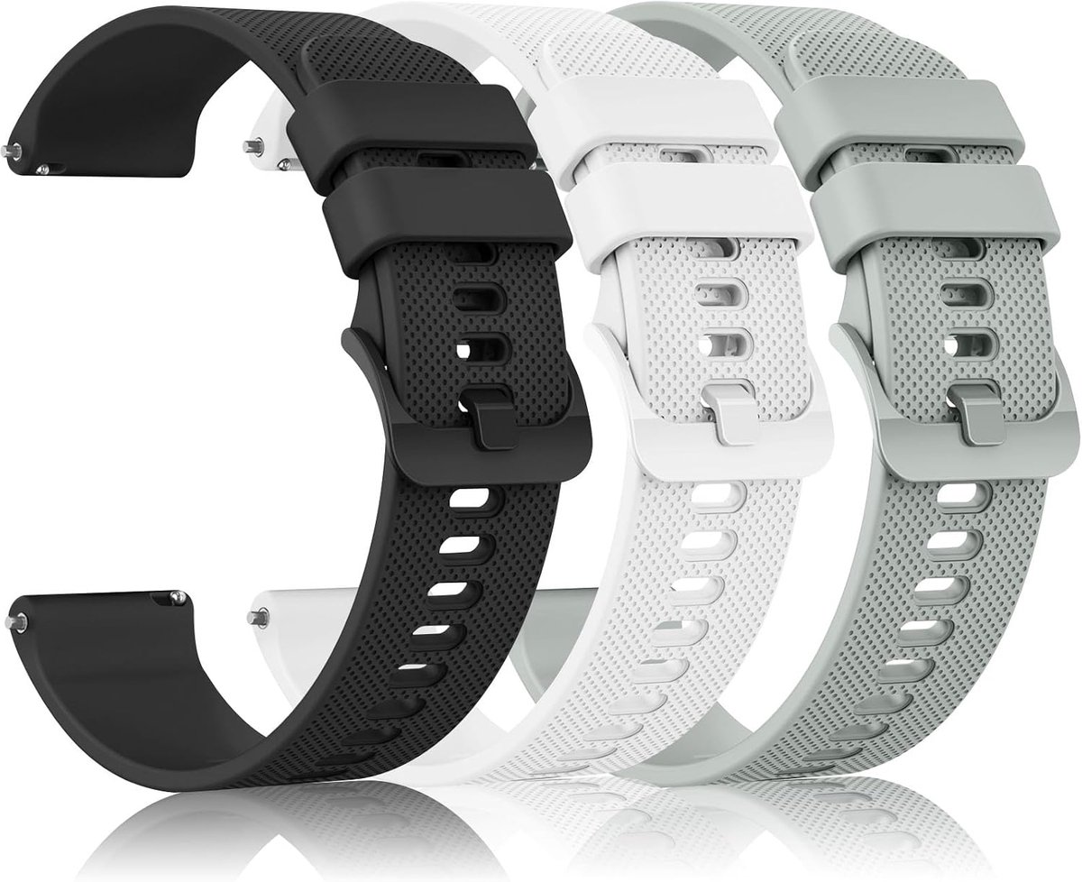 Vervangende horlogeband 20 mm 22 mm - silicone horlogeband met snelsluiting - SnelShoppen