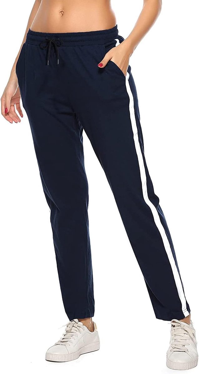 SnelShoppen - Joggingbroek voor Dames - Katoenen Casual Broek - Elastische Sportbroek voor Training, Yoga en Fitness - Maten S t/m 3XL - Ideaal voor T