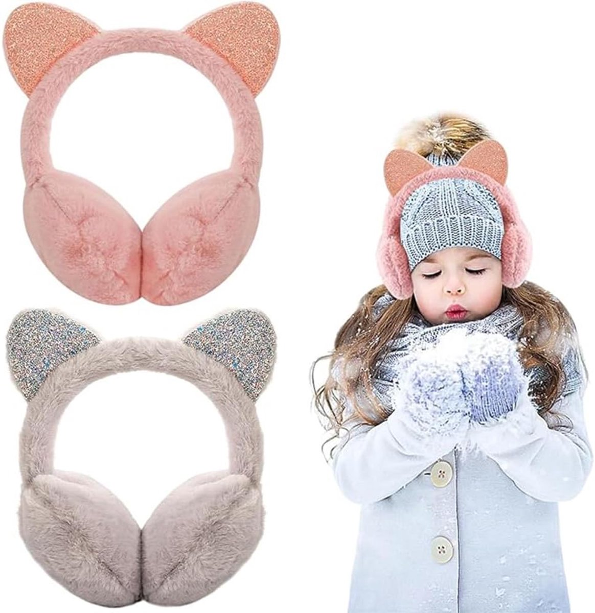 Oorkappen kinderen - zachte verstelbare oorkappen - bescherming tegen kou - ideaal voor winterse buitensporten - SnelShoppen