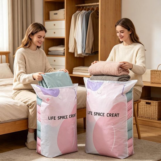 Vacuüm Verzegelde Zakken - Compressieverpakking Opbergzakken - Ruimte Besparen - Reisklare Compressie - 80x100x38 cm - Niet gespecificeerd — afbeelding 4
