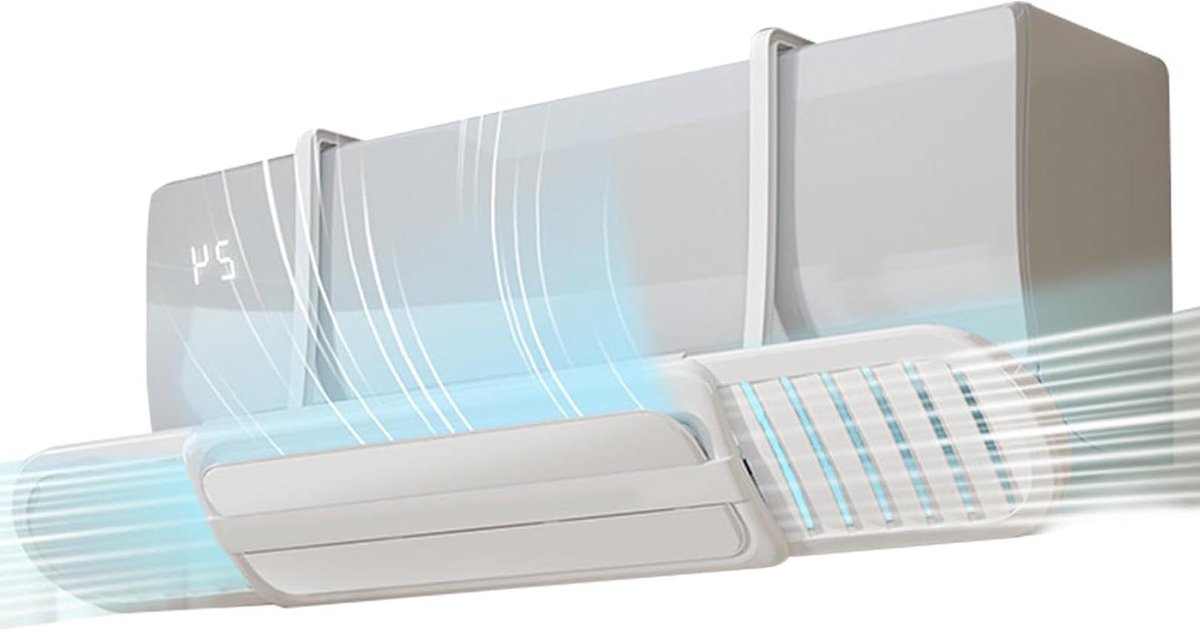 Airconditioner Deflector - Luchtstroomregelaar Windscherm - Comfort Verhogend - Verstelbare Luchtstroomoriëntatie - 17 x 97.5 cm - Wit