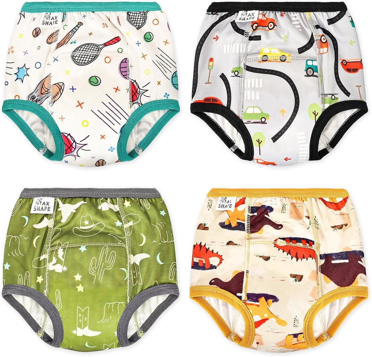 Potty training panties jongens - 4 stuks - ademend katoen - ideaal voor zindelijkheidstraining - SnelShoppen
