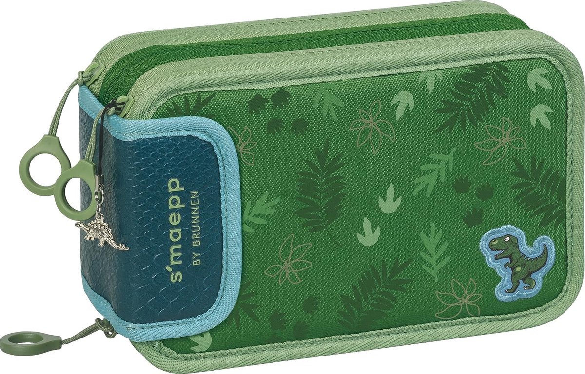 Pennenzak 3 RV Dino - kleurrijk design - ideaal voor school - ruime opbergruimte - SnelShoppen