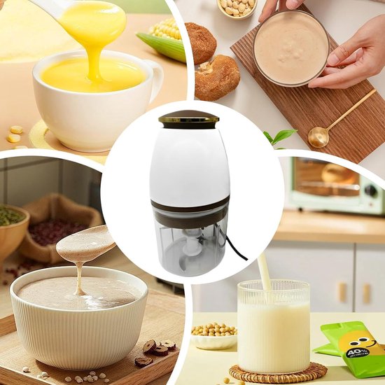 Keukenmachine - Vleesmolen Slicer - Groenten Snijden - Viersnijder Ontwerp - 700 ml - Wit — afbeelding 2
