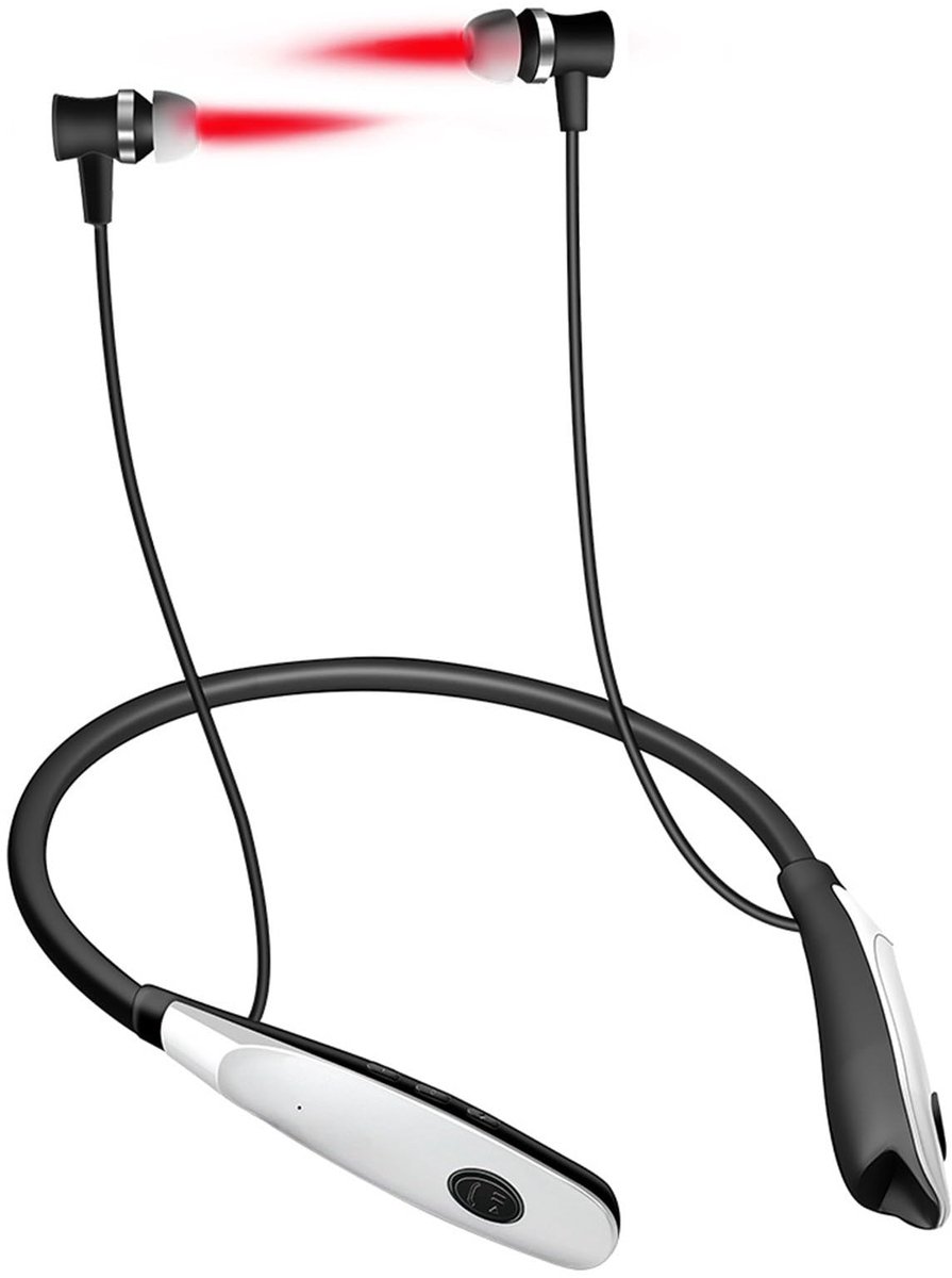 2-in-1 roodlichttherapieapparaat voor oor en neus - 650 nm - 500 mAh - Infrarood neustherapieapparaat - Laserapparaat voor oorbestraling (om de nek te dragen) - Verlicht tinnitus - Behandelt effectief rhinitis - Compact en draagbaar