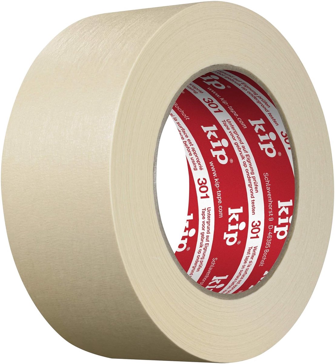 Thijox - Kip Fijne Crêpe 301-48 Natuur 48 mm x 50 m - Hoogwaardige Maskingtape voor Schilderen, Plakband voor Ruwe Ondergronden, Perfect voor Klussen,