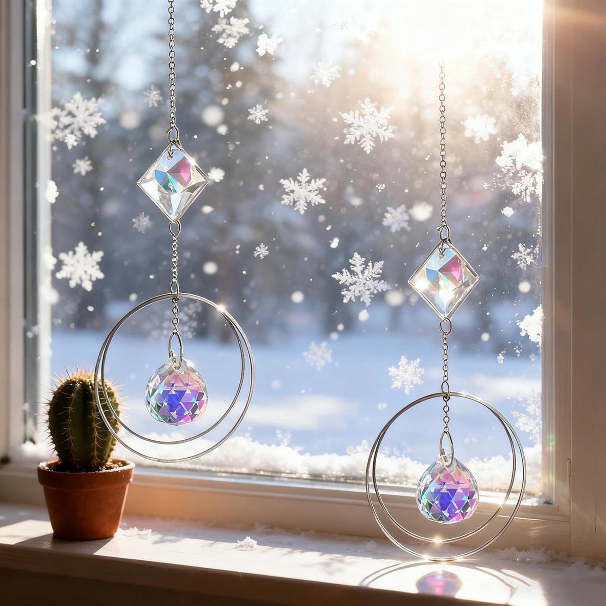 Suncatcher 28 cm - Kristallen Hangers - Creatief Ontwerp - Ideaal voor Raamdecoratie - SnelShoppen