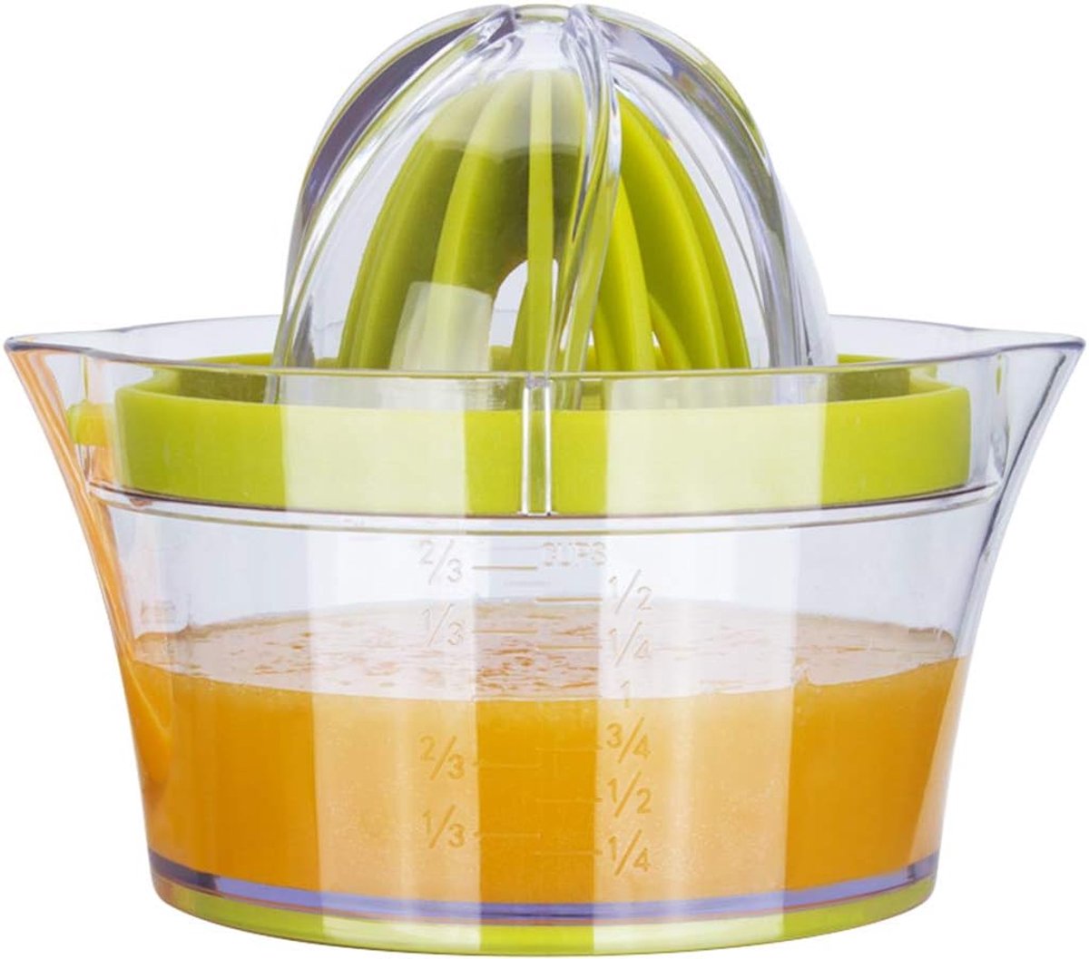 Citruspers multifunctioneel - handmatige juice extractor - 4 in 1 met maatbeker - ideaal voor sap maken - SnelShoppen