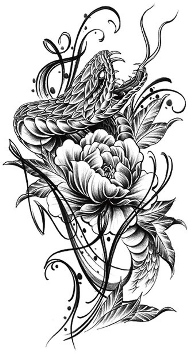 Tijdelijke tattoo slang stoer 3 dagen