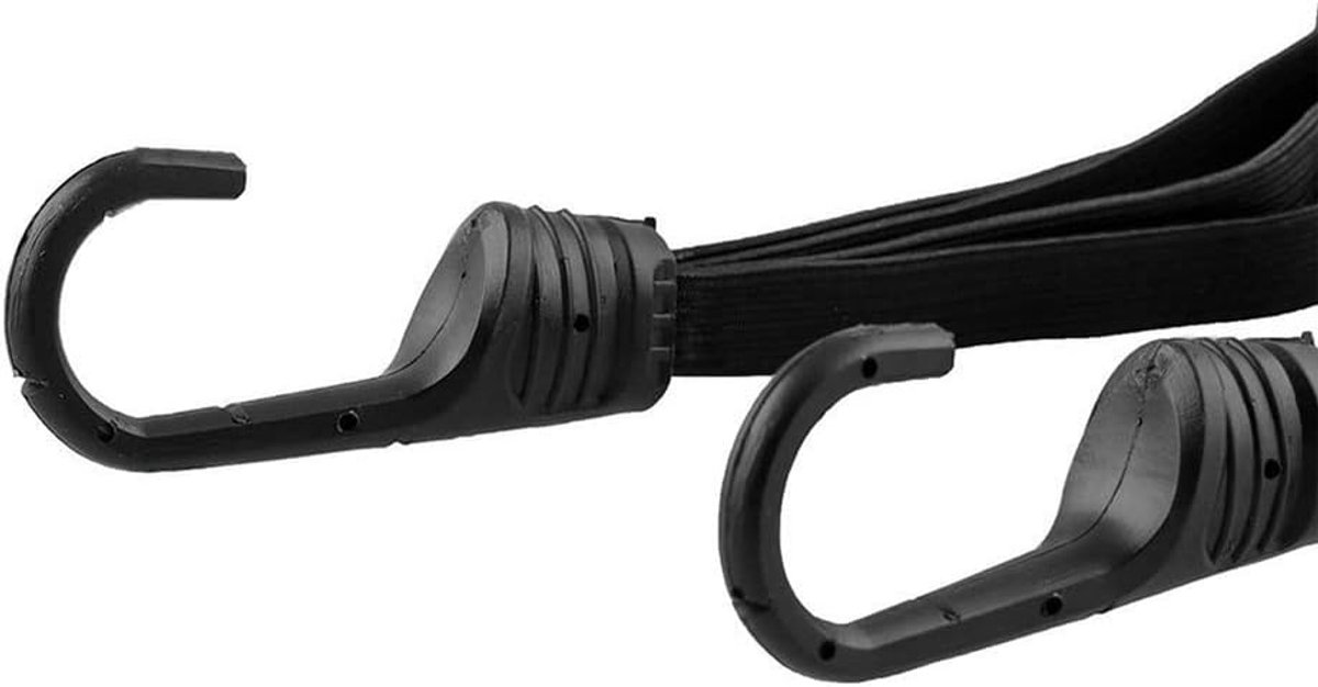 SPHProducts - Verstelbare Fietstrap met Haak - 2x Elastische Bagagestraps - Fiets en Motorhelm - Veilig Bevestigen - Duurzaam en Stevig - Geschikt voor...