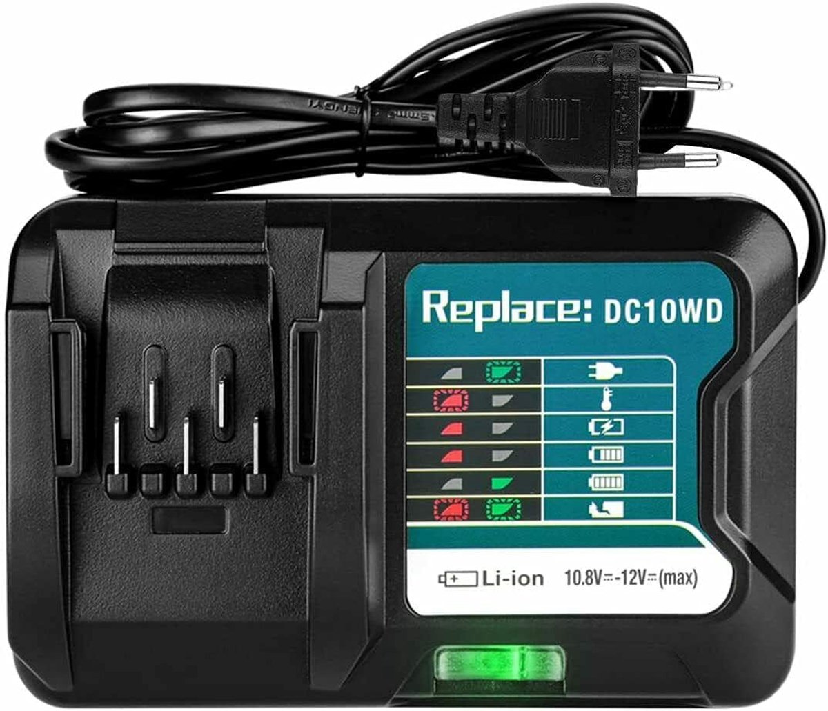 DC10WD DC10WA Replacement Charger with Led Screen10.8V~12V DC10SB DC10WC 197339-1 197296-9 BL1015 BL1016 BL1021B - ShopVlot