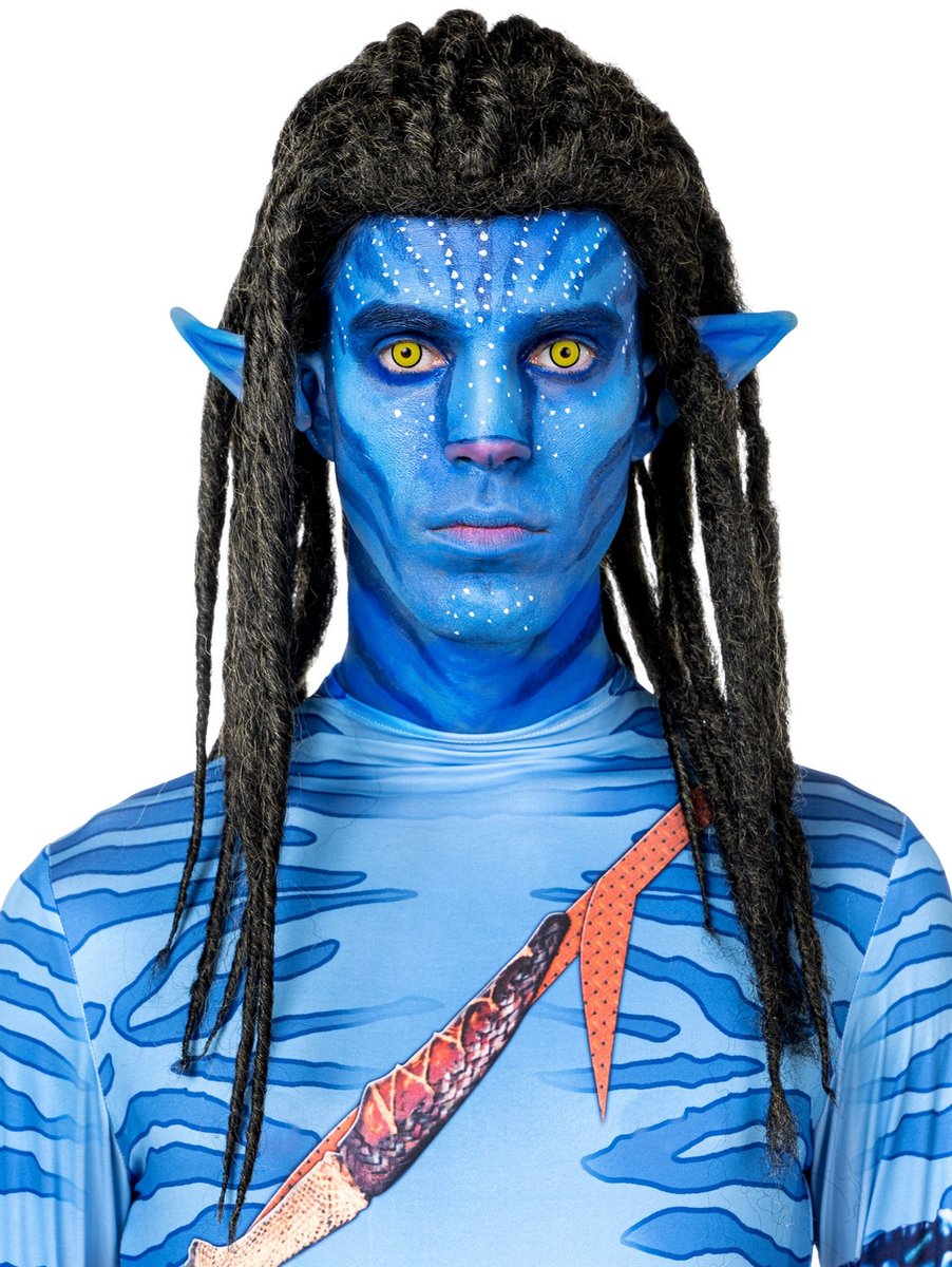 Blauwe stammenkrijer dreadlocks pruik - voor carnaval