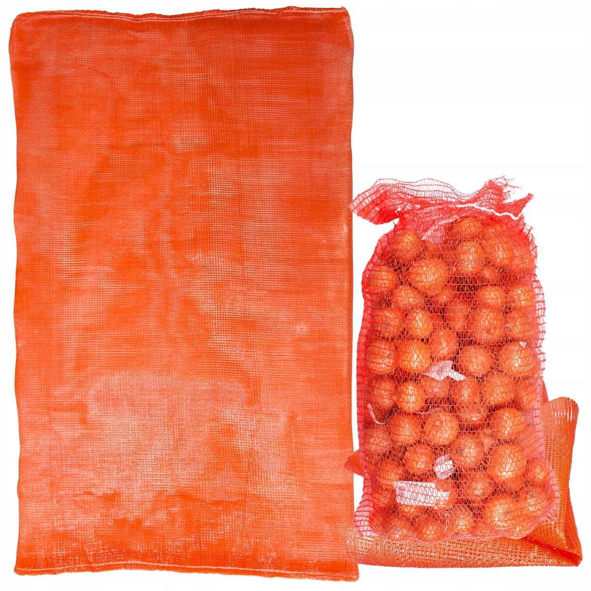 Oranje Raschelzak 50kg - 60x110cm - Voor Groenten, Hout & Meer