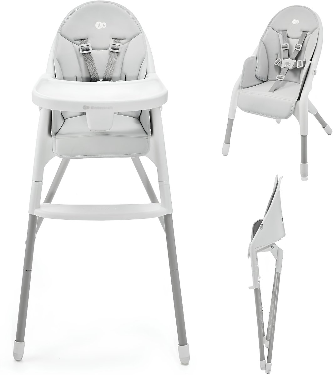 VALI® Kinderstoel - Maximaal Gewicht 15kg - Kinderstoel Inklapbaar - Vouwstoel - Lichtgrijs - 70cm x 58cm x 96cm