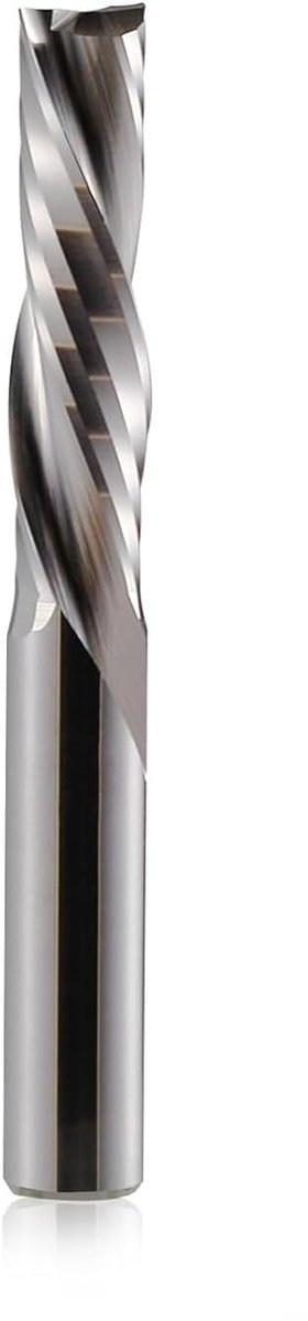 1 x frees met 2 groeven, spiraalfrees, hardmetalen frees, CNC-frees, schachtfrees, 6 mm schacht, 6 mm snijdiameter, 32 - ShopVlot