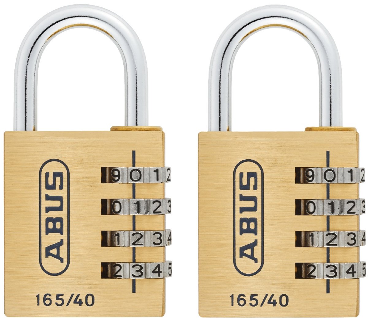 ABUS cijferslot 165/40 van messing - kofferslot - set van 2