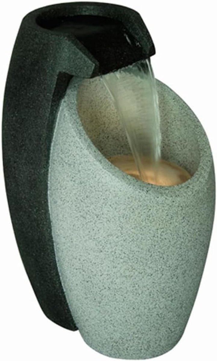 Velva Garden fountain with LED black and white 850850 - ShopVlot