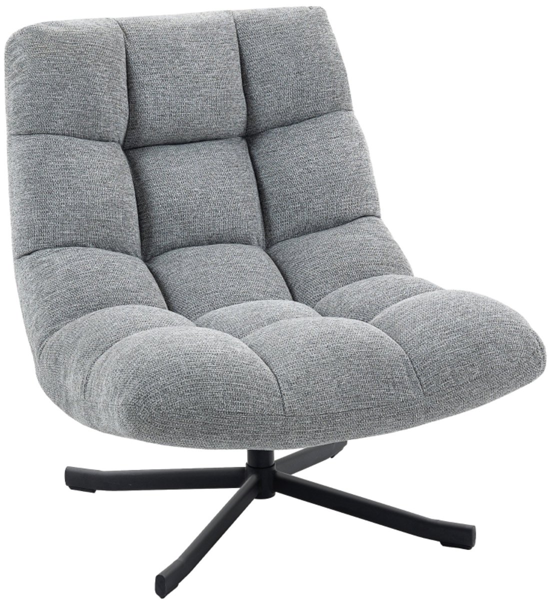 Draaibare Fauteuil 76 X 65 X 45 Cm - Waterafstotende Chenillelook - Voor Woonkamer En Leeshoek - Polyester - Grijs