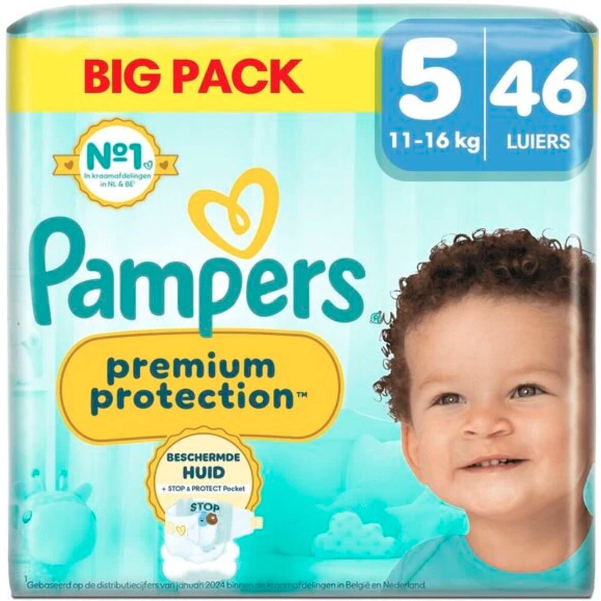 Pampers - Premium Protection Maat 5 Luiers (11-16kg) - 46 Stuks - Big Pack