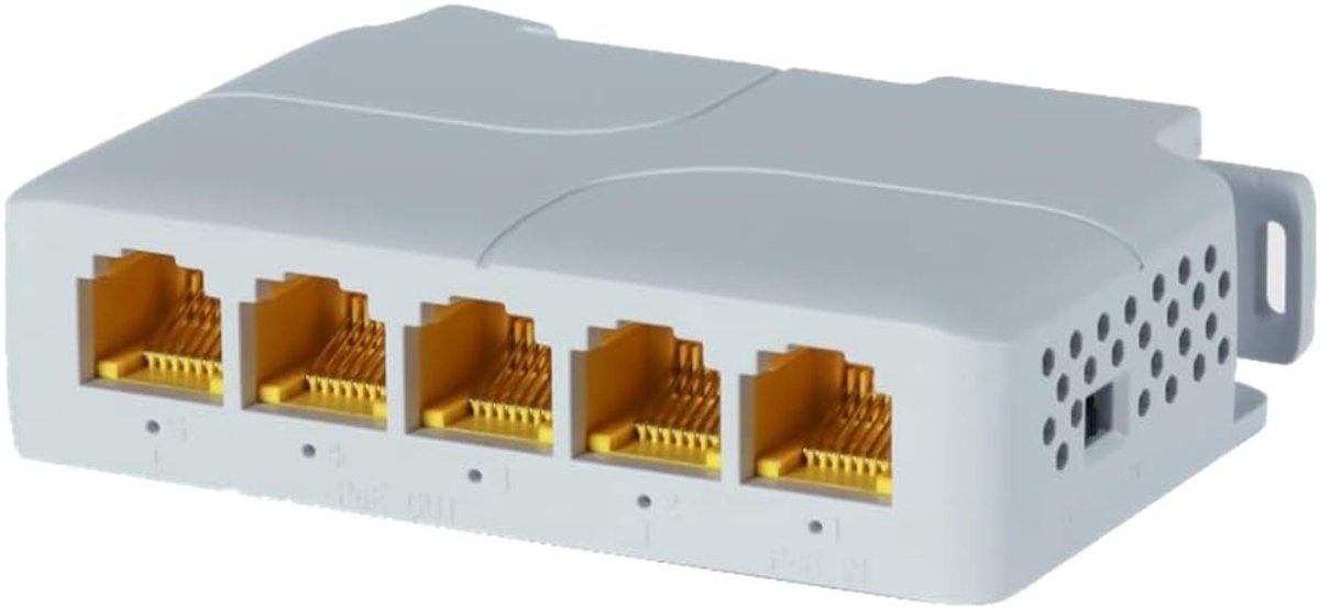 5 poorten 1000 Mbps POE uitbreiding netwerk switch repeater, ondersteuning IEEE802.3af/at/BT 100M voor POE NVR IPC - ShopVlot