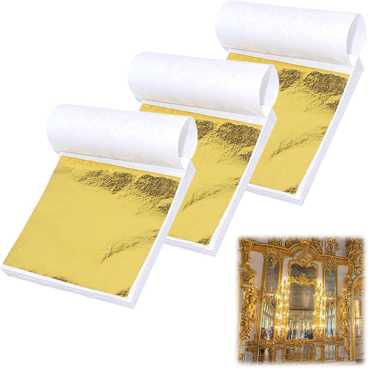 Gouden blad 300 vellen - Imitatie goudpapier - Hoogwaardige kwaliteit - Ideaal voor ambachten - ShopVlot