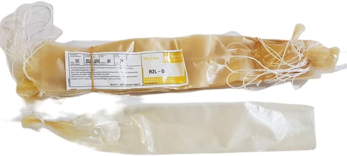 Kunstof darm voor rauwe worst 43/30 - 25 stuks - salamide arm - ideaal voor ambachtelijk maken - ShopVlot