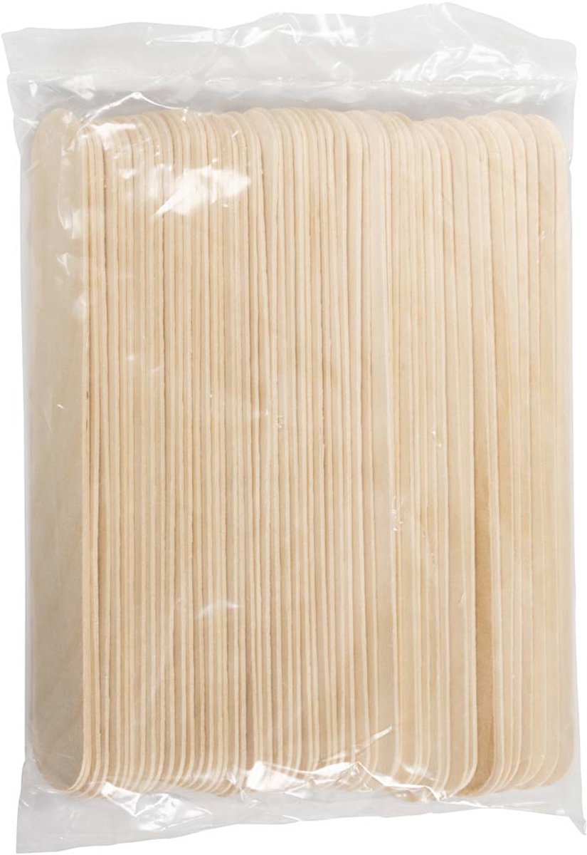 IJslollystokjes, L: 20 cm, B: 25 mm, naturel, 50 stuk/ 1 doos