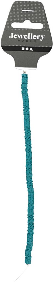Klei Kralen, d 5-6 mm, gatgrootte 2 mm, turquoise, 145 stuk/ 1 doos
