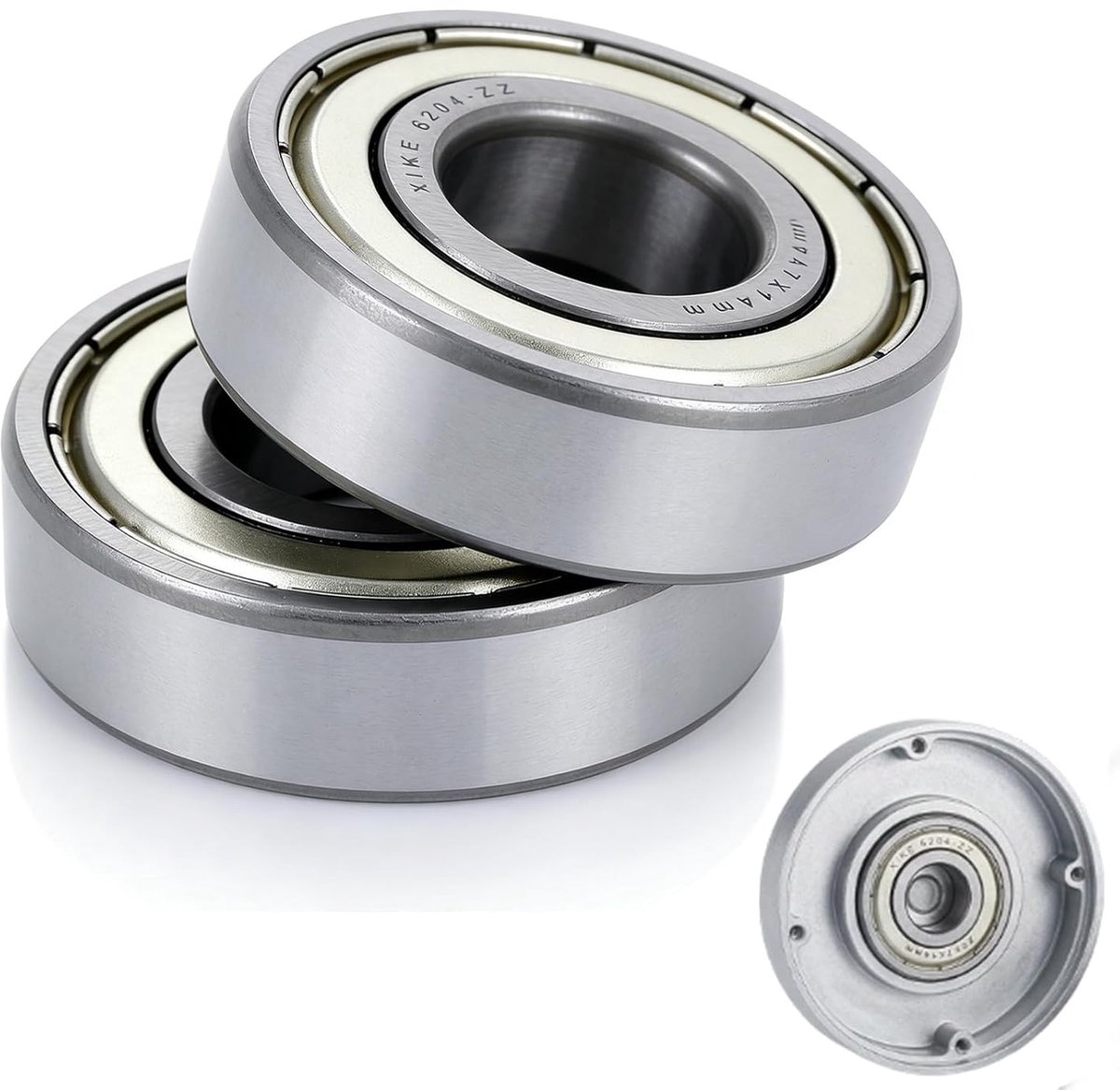 Lagers 6204ZZ 20 x 47 x 14 mm - 100Cr6 staal - dubbele metalen afdichting - voor soepele krachtoverbrenging - ShopVlot